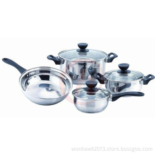 Stainless Steel Cookware with 7PCS